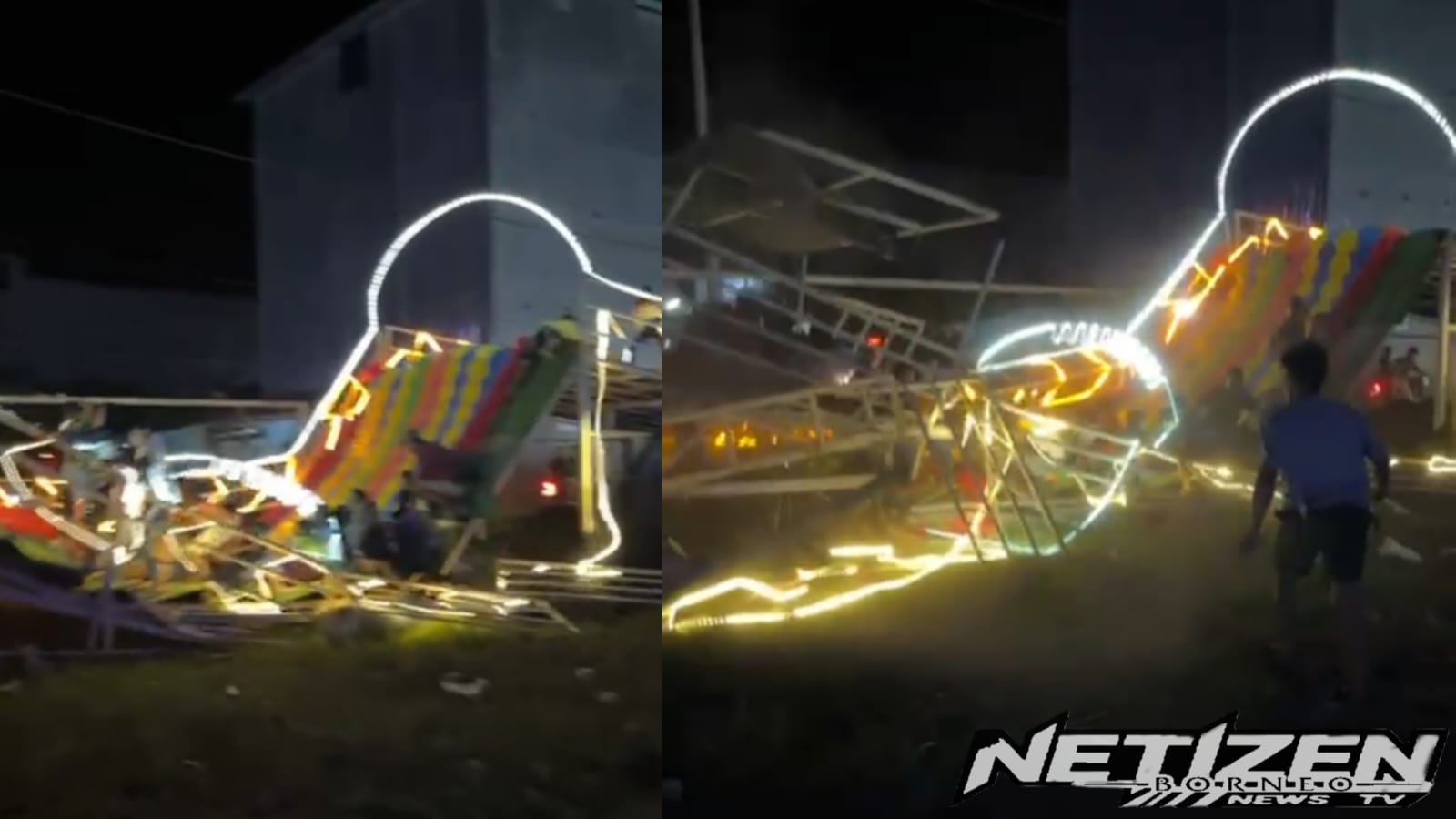 Wahana Perosotan Pasar Malam Roboh di Ketapang, 15 Orang Jadi Korban