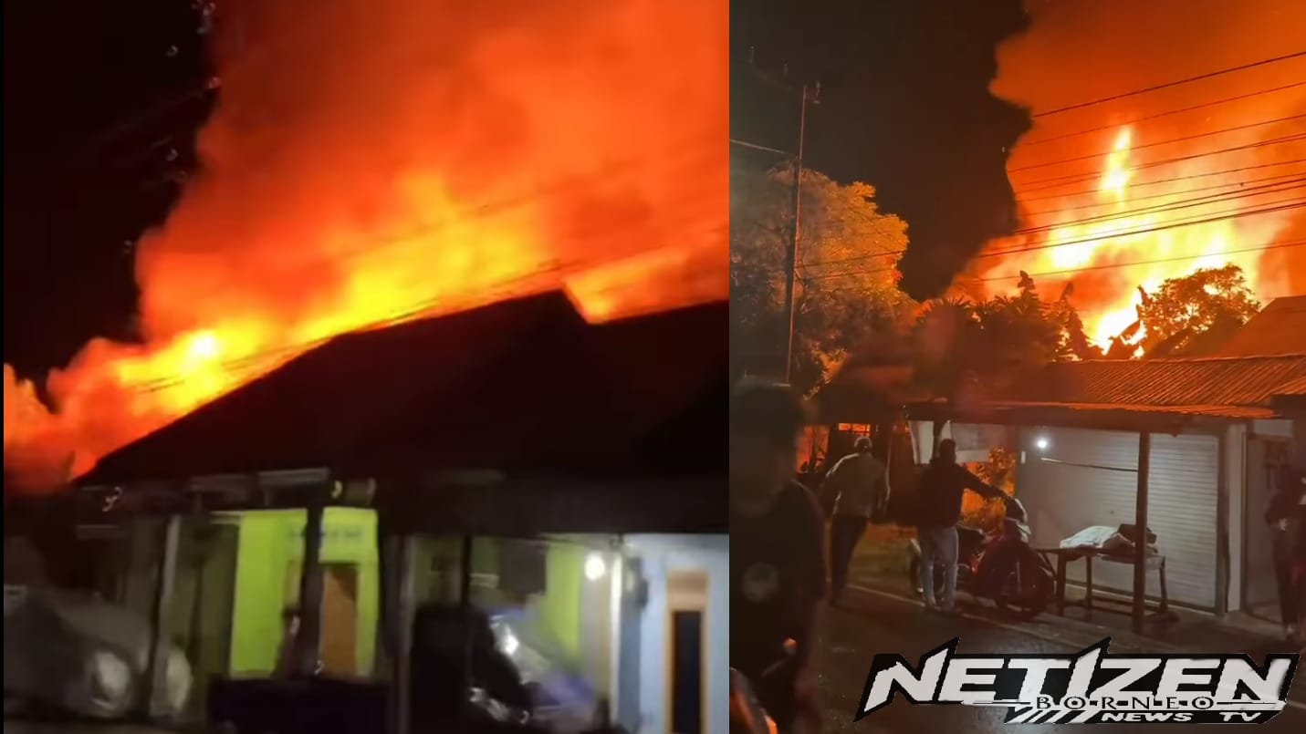 Kebakaran Hebat Lalap Rumah Warga di Desa Kepayang Tapin, Kerugian Capai Rp250 Juta